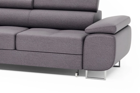 Narożnik rozkładany na nóżkach z zagłówkami MONTANA  detal