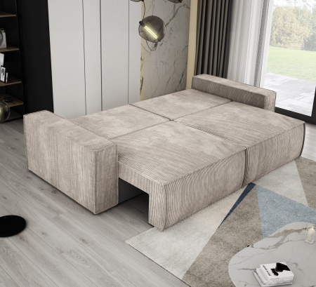 Sofa trzyosobowa sztruksowa CORTINA funkcja spania