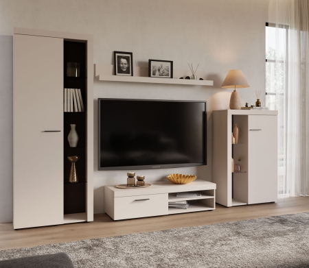 Meblościanka rtv MILO beż piaskowy skos