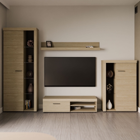 Meblościanka rtv MILO dąb olejowany