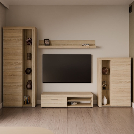 Meblościanka rtv MILO dąb sonoma