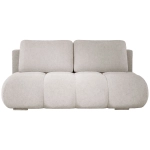 Kremowa sofa z funkcją spania i pojemnikiem MISTY boucle
