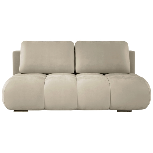 Przejdź do produktu Beżowa sofa z funkcją spania i pojemnikiem MISTY welur