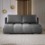 Sofa trzyosobowa pikowana szary welur MISTY front