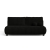 Czarna sofa do salonu rozkładana NOVA gruby sztruks TILIA 100 front