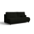 Czarna sofa do salonu rozkładana NOVA gruby sztruks TILIA 100 skos