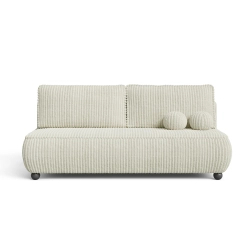 Wygodna sofa z funkcją spania NOVA kremowy sztruks