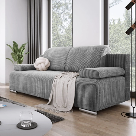 Kanapa do pokoju BONA jasnoszary sztruks POSO 55 aranżacja