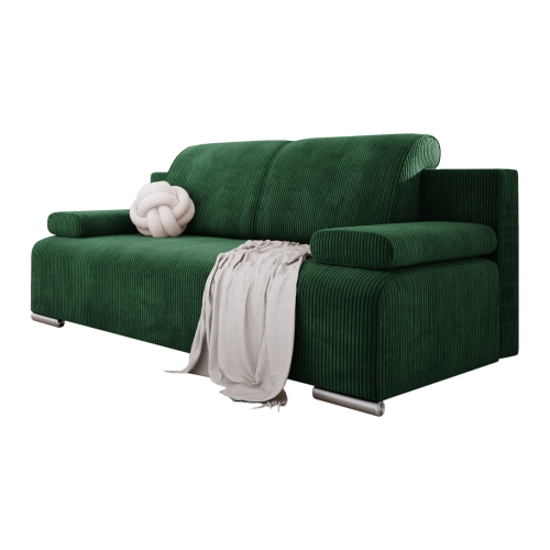 Przejdź do produktu Kanapa rozkładana z funkcją spania BONA butelkowa zieleń sztruks