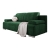 Zielona sofa młodzieżowa rozkładana BONA sztruks POSO 14 białe tło
