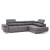Narożnik do salonu L-kształtny szary welur prawy MONTANA