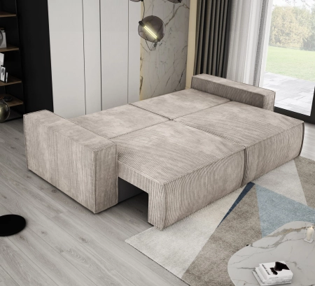Sofa trzyosobowa sztruksowa CORTINA funkcja spania