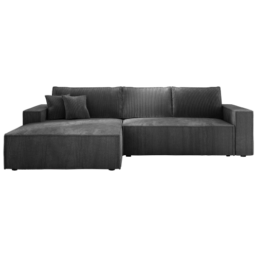 Przejdź do produktu Szary narożnik do salonu z funkcją spania COBRA S sztruks lewy