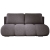 Szara sofa rozkładana do salonu pikowana MISTY boucle front