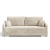 Kremowa sofa do salonu z poduszkami GOJA szenil front