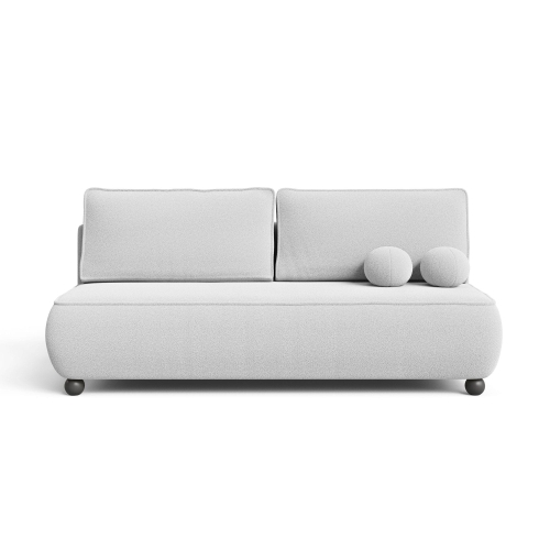 Przejdź do produktu Jasnoszara sofa z funkcją spania i pojemnikiem NOVA boucle