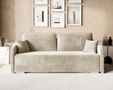 Sofa do salonu na sprężynach GOJA szenil aranżacja