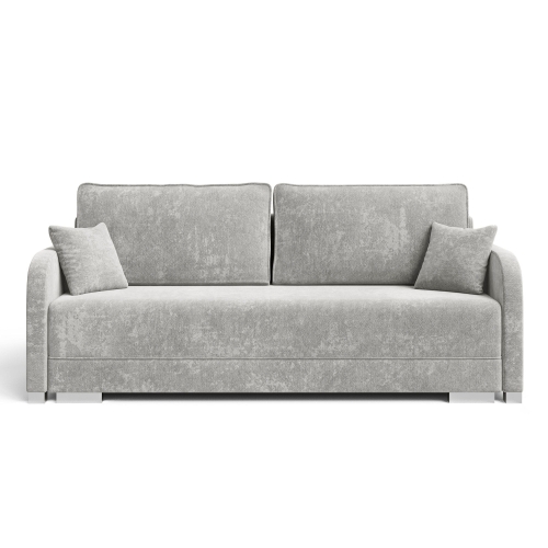 Przejdź do produktu Jasnoszara sofa z funkcją spania i pojemnikiem GOJA szenil