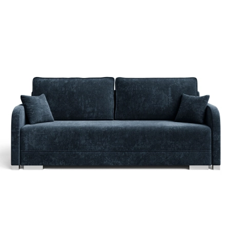 Sofa trzyosobowa do salonu granatowy szenil GOJA front