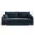 Sofa trzyosobowa do salonu granatowy szenil GOJA front