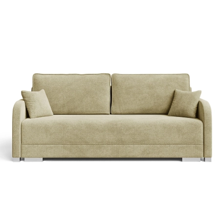 Beżowa sofa boucle do salonu trzyosobowa GOJA front