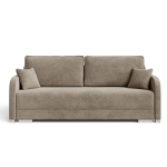 Szara kanapa do salonu z funkcją spania GOJA boucle