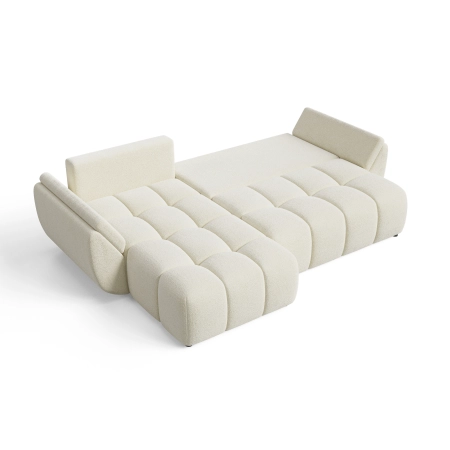 Rogówka do salonu pikowana CALVANI boucle lewa funkcja spania