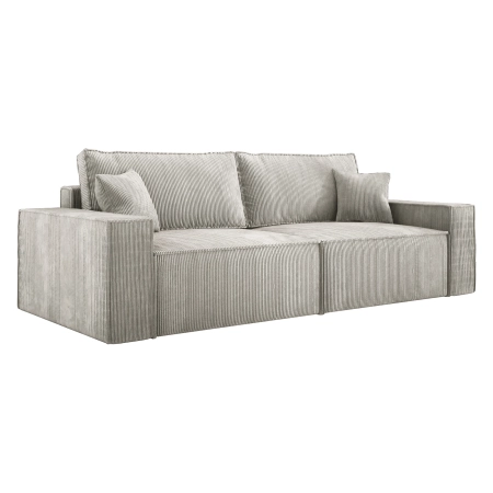 Kremowa sofa sztruksowa COBRA białe tło