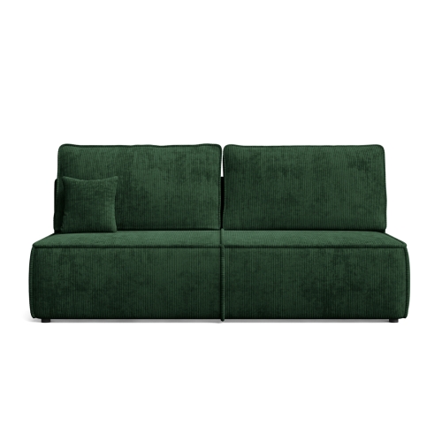 Przejdź do produktu Butelkowozielona sofa rozkładana ze sztruksu MIRA
