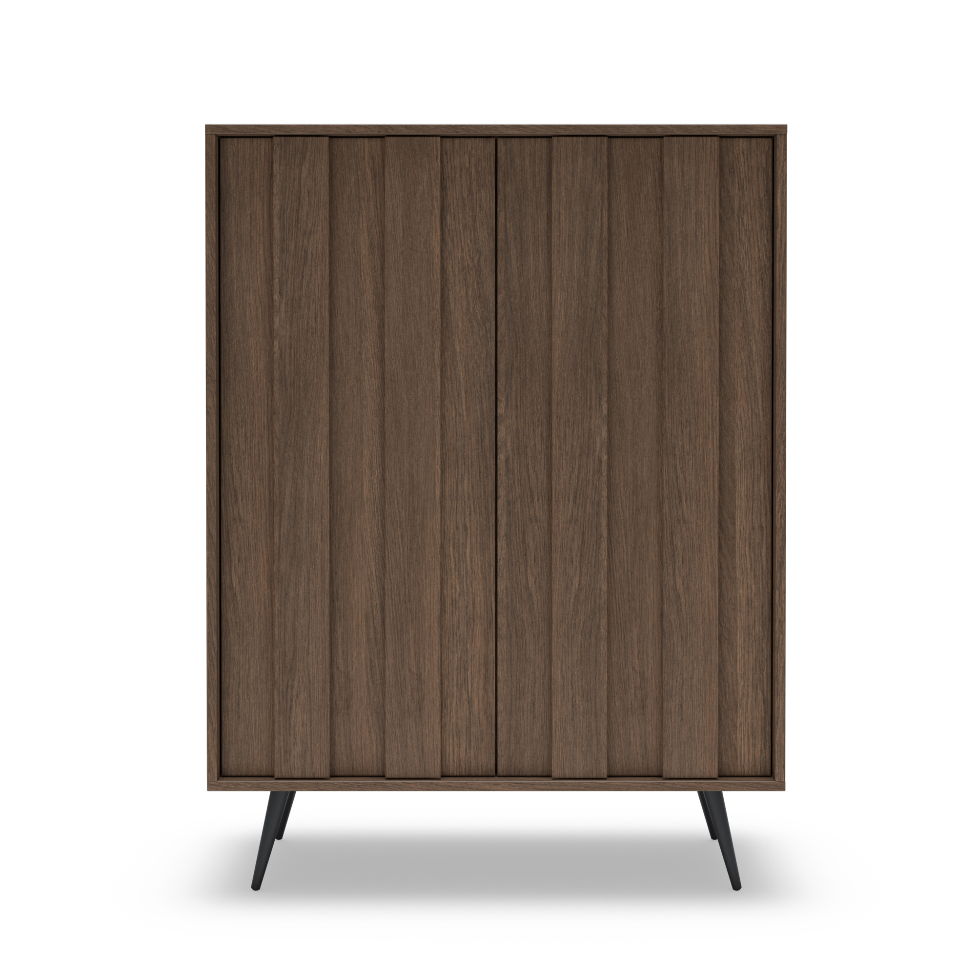 Wysoka komoda dwudrzwiowa do salonu  VALLE 94 cm dąb dunin front