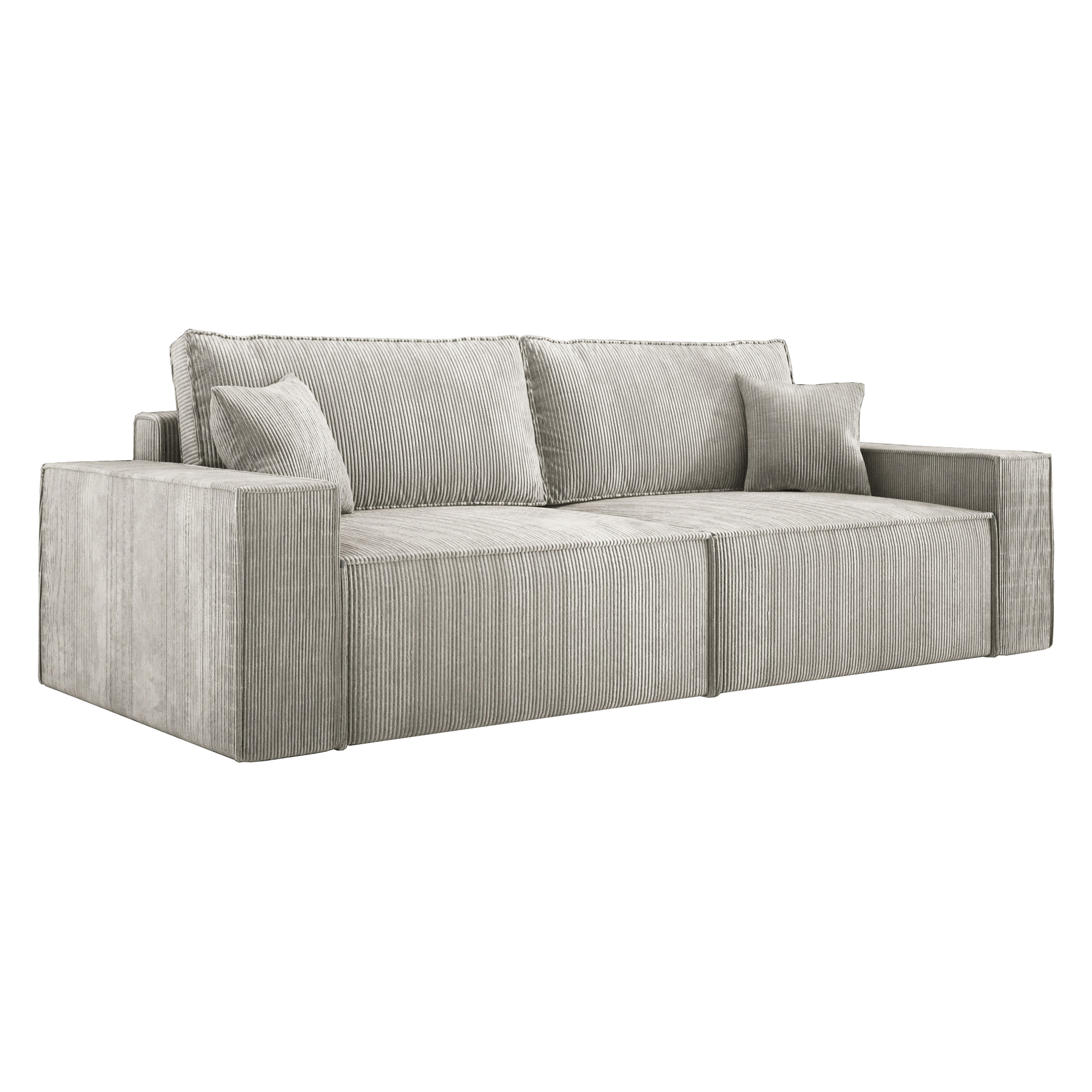 Kremowa sofa sztruksowa COBRA białe tło